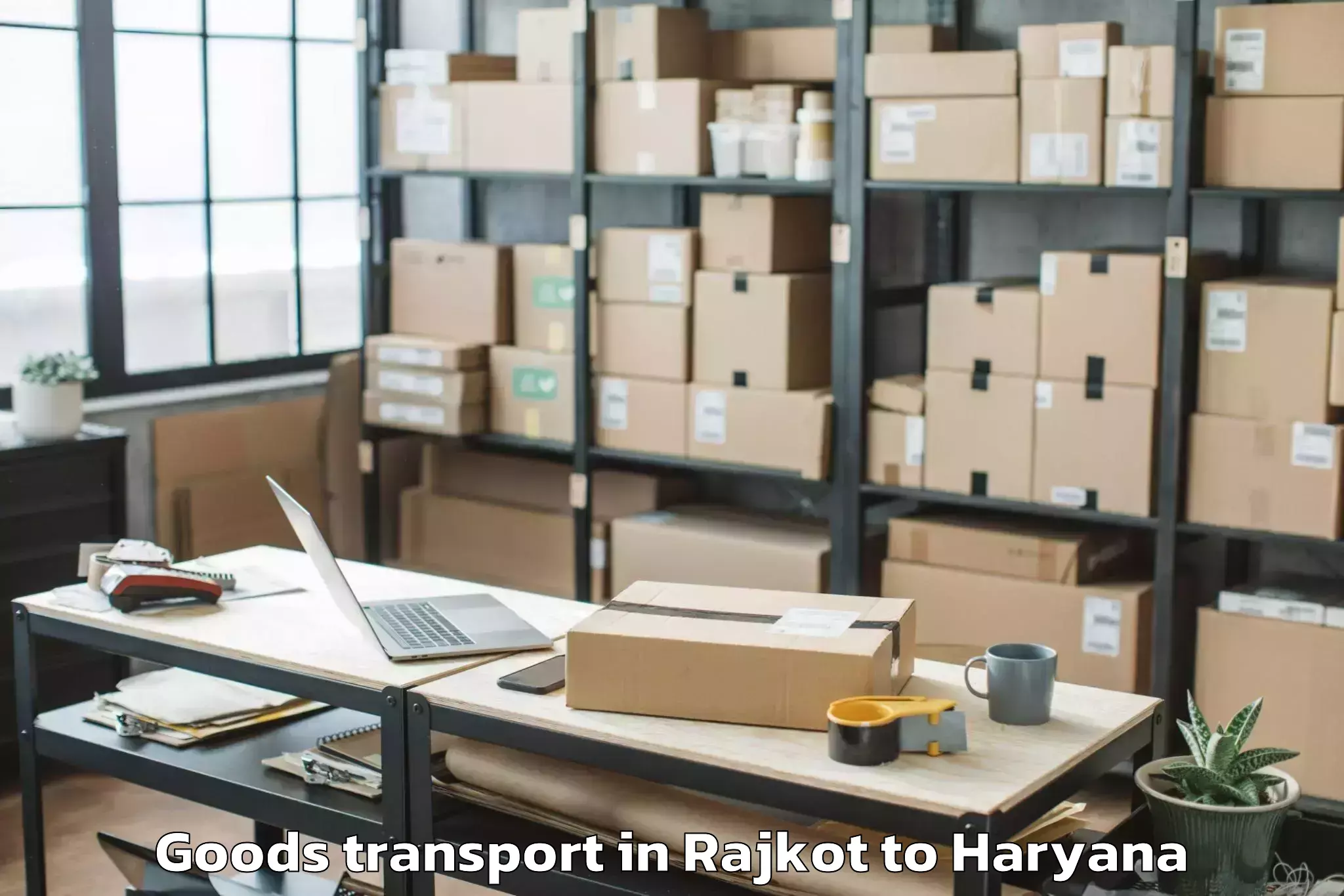 Easy Rajkot to Tosham Goods Transport Booking